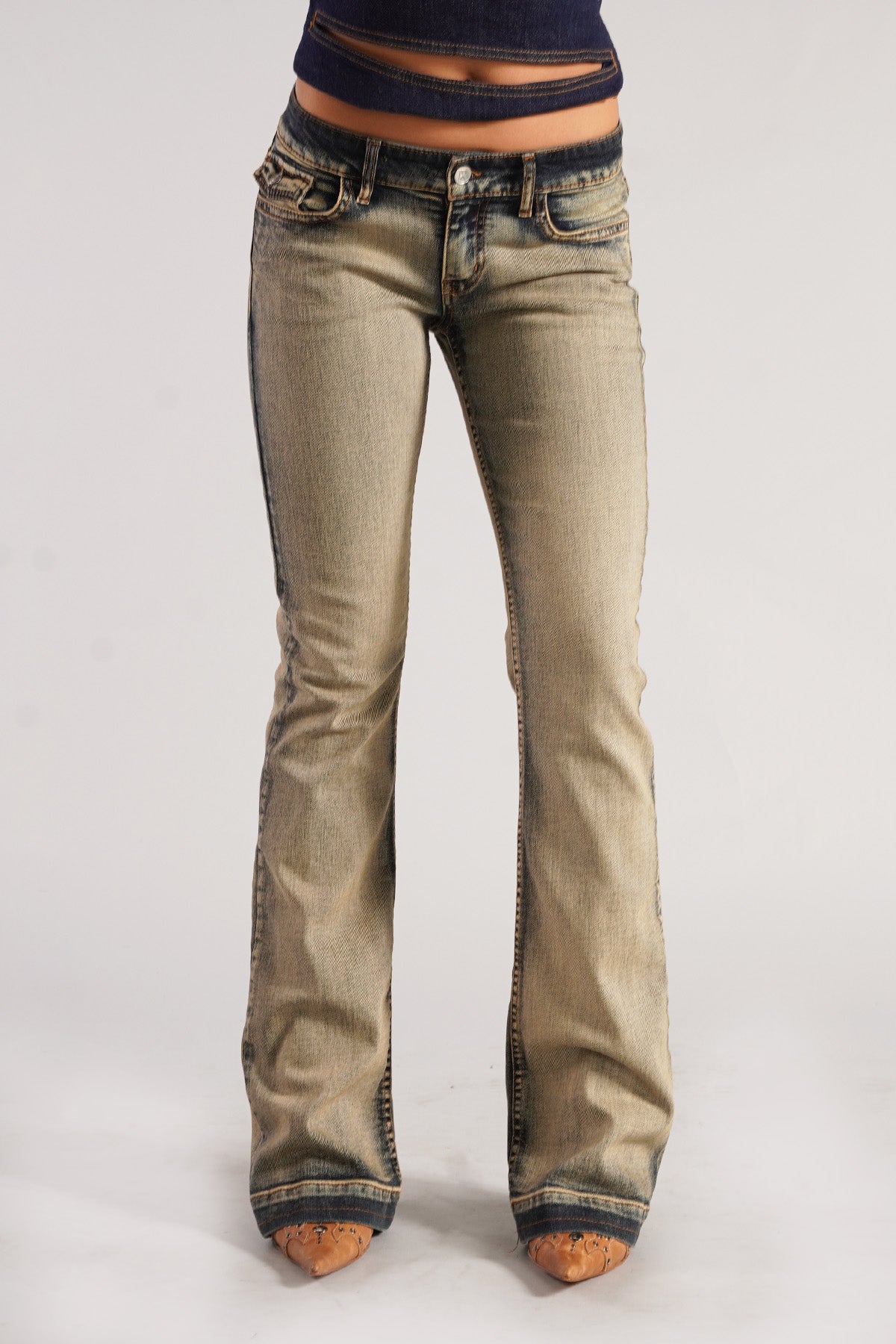 Revice Mon Amour Heart Patch Skinny Jeans 2024 in Sugar Wash