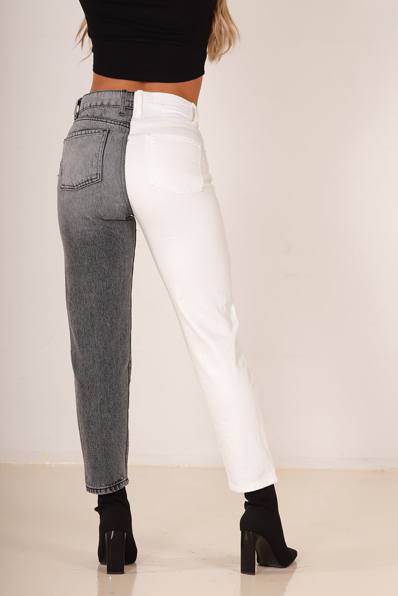 Checkmate - High Waisted Trousers for Women